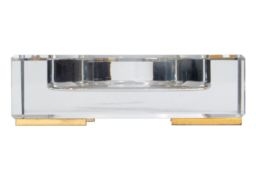 Plat Diffuseur en Cristal de Luxe avec Cristal K1 et Pieds en Laiton pour Chambre et Salon