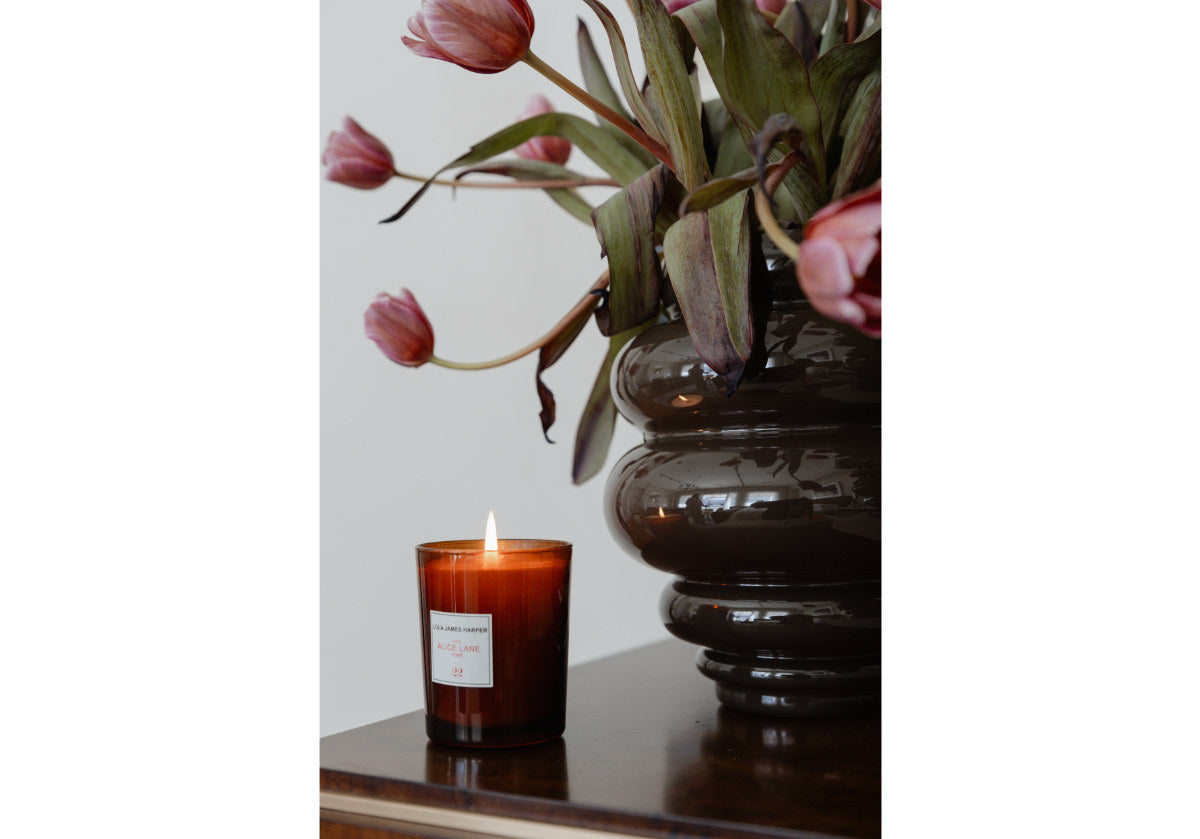 Bougie parfumée de luxe en cire de coco et tournesol, parfum musc rose cardamome, pour chambre et salon