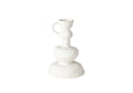 Vase en céramique organique fait main à forme blanche irrégulière pour salon et bureau