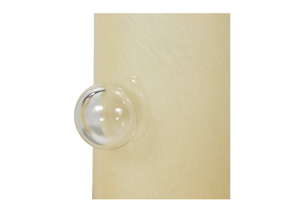 Vase moderne en verre soufflé à la main avec détail bulle jaune beurre pour salon et salle à manger