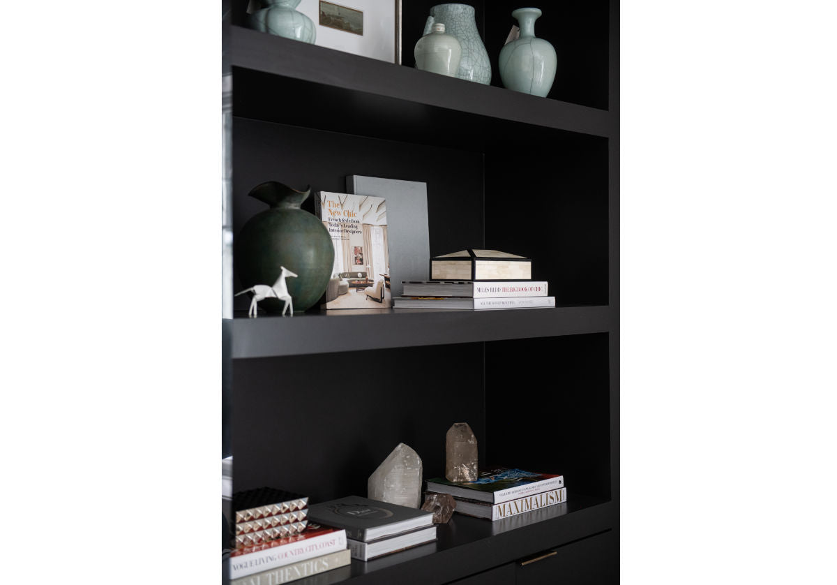 Boîte de rangement moderne en bois à double compartiment cloutée de platine pour coiffeuse et bureau