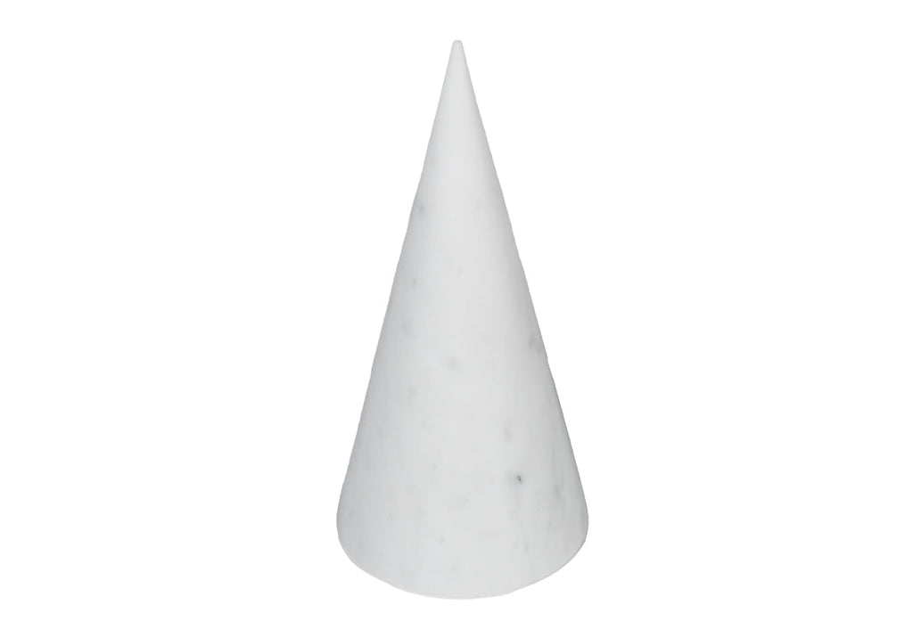 Sculpture géométrique minimaliste en marbre de Carrare avec design multi-formes en pierre massive pour salon et bureau