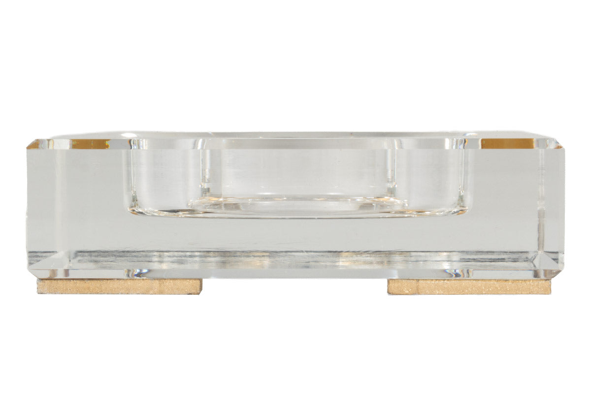 Plat Diffuseur en Cristal de Luxe avec Cristal K1 et Pieds en Laiton pour Chambre et Salon