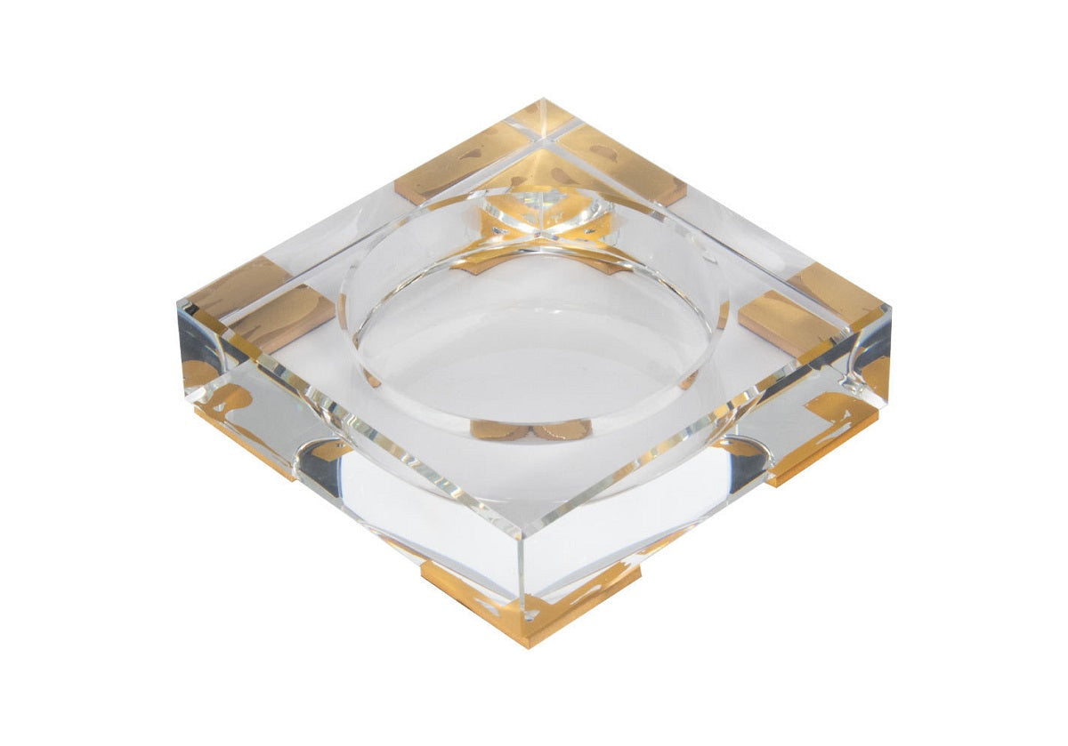 Plat Diffuseur en Cristal de Luxe avec Cristal K1 et Pieds en Laiton pour Chambre et Salon