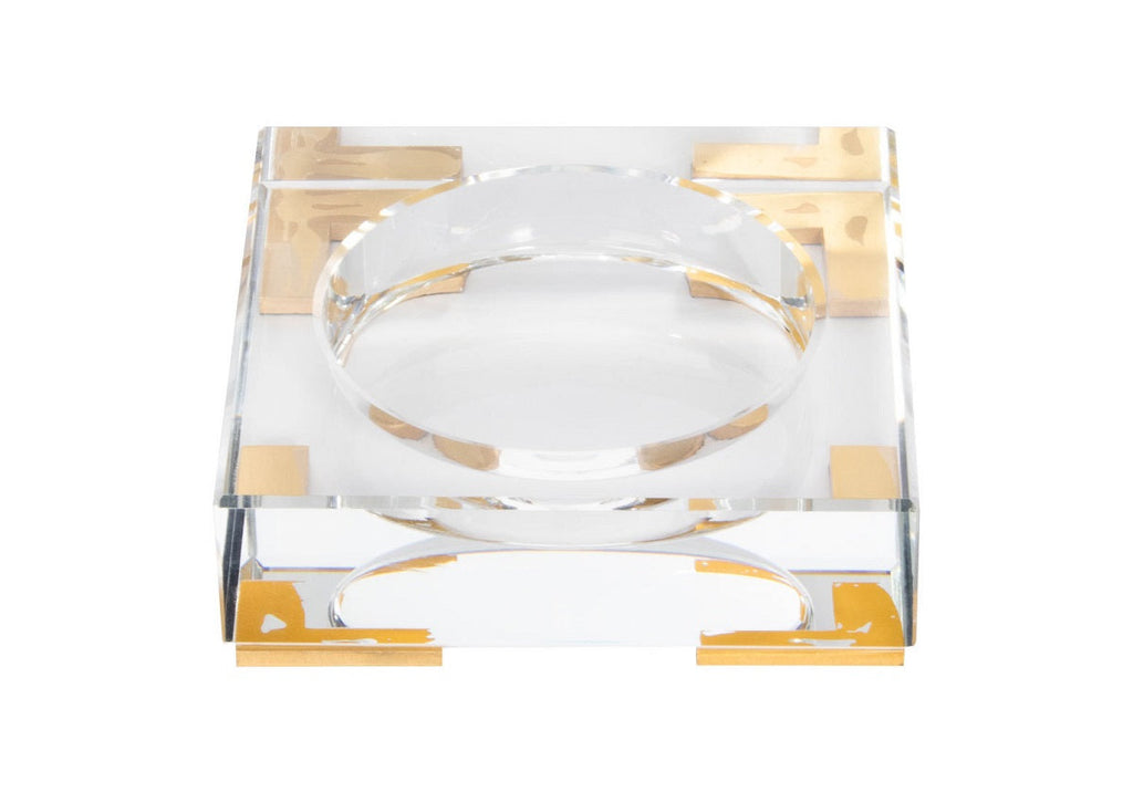 Plat Diffuseur en Cristal de Luxe avec Cristal K1 et Pieds en Laiton pour Chambre et Salon