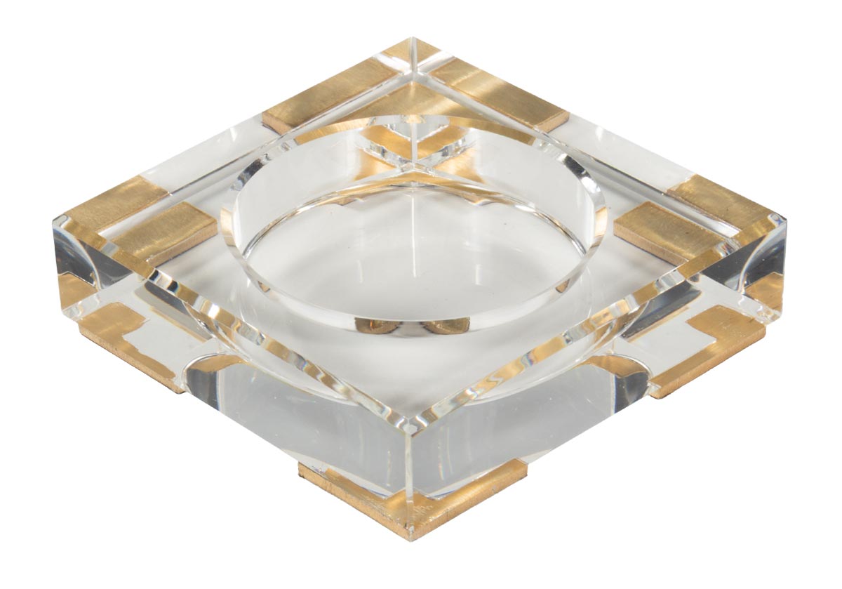 Plat Diffuseur en Cristal de Luxe avec Cristal K1 et Pieds en Laiton pour Chambre et Salon