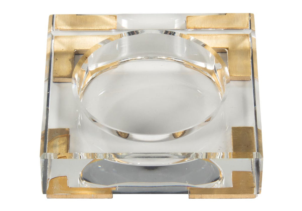 Plat Diffuseur en Cristal de Luxe avec Cristal K1 et Pieds en Laiton pour Chambre et Salon