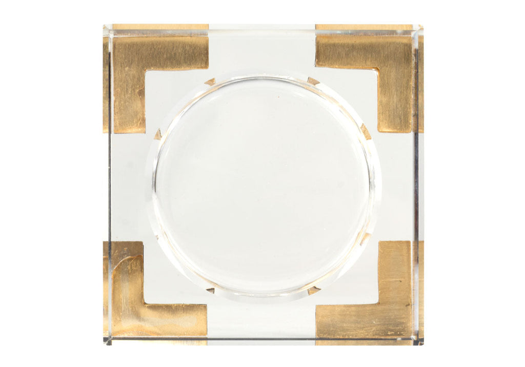 Plat Diffuseur en Cristal de Luxe avec Cristal K1 et Pieds en Laiton pour Chambre et Salon