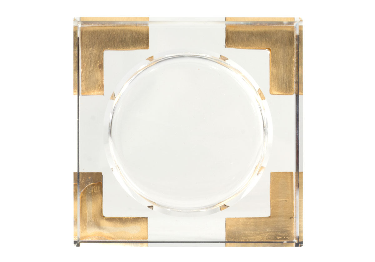 Plat Diffuseur en Cristal de Luxe avec Cristal K1 et Pieds en Laiton pour Chambre et Salon